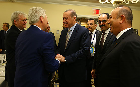 Cumhurbaşkanı Erdoğan'ın ABD'deki kabulleri sürüyor