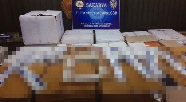 Sakarya'da 64 bin 500 kaçak sigara bulundu