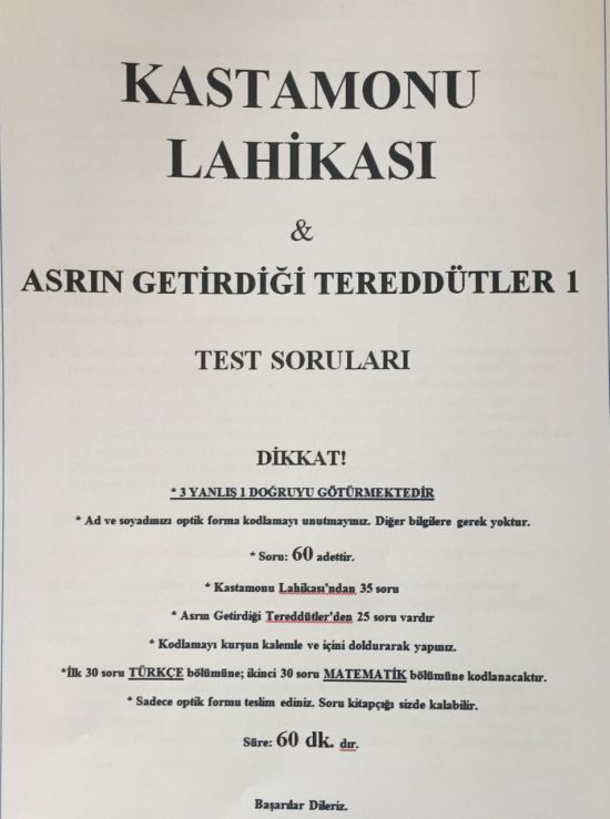 FETÖ'de yükselmek isteyenler için test soruları hazırlanmış