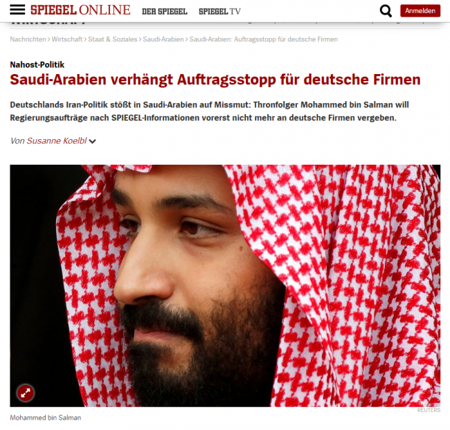 Suudi Arabistan, Almanya ile iş ilişkilerini durduruyor