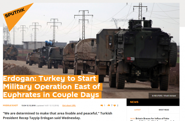 Fırat'ın doğusuna operasyon haberi dünya basınında ses getirdi