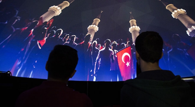 Etnospor Festivali'nde 15 temmuz animasyonu