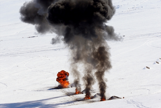 Kış 2019 Tatbikatı'nda yerli silahlardan hedefe tam isabet
