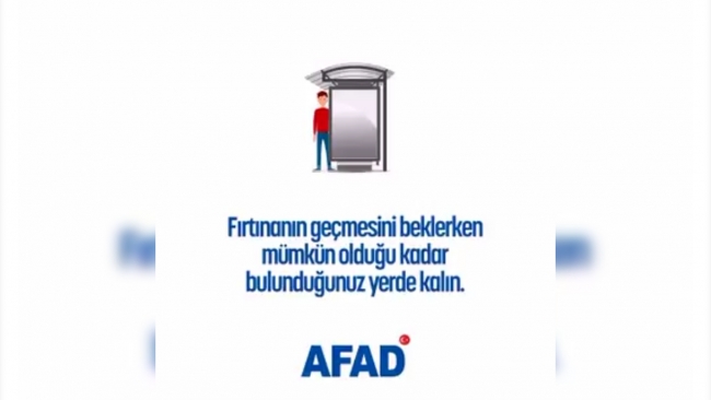Kum fırtınası anında yapılması gerekenler animasyonla anlatıldı