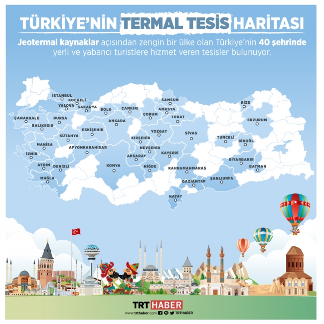 Türkiye’nin termal tesislerine 2018’de 3 milyon ziyaretçi
