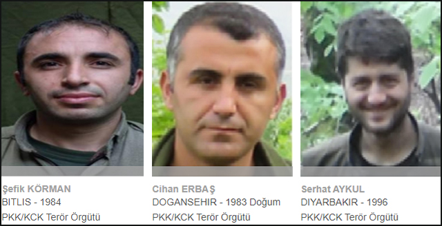 Gri listedeki 3 terörist etkisiz hale getirildi