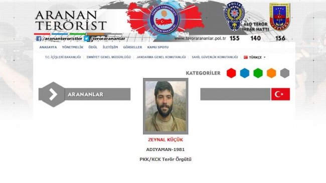 Gri listedeki terörist etkisiz hale getirildi