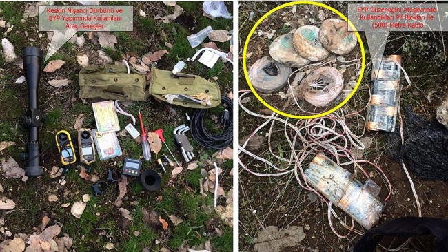 Toprağa gömülü terörist heykeli bulundu