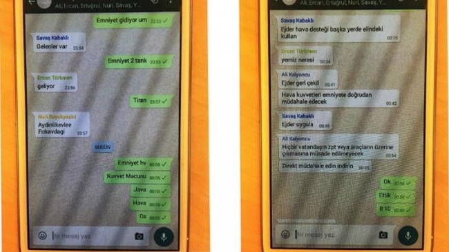 FETÖ'cüler bu mesajlarla hava saldırısı istemiş