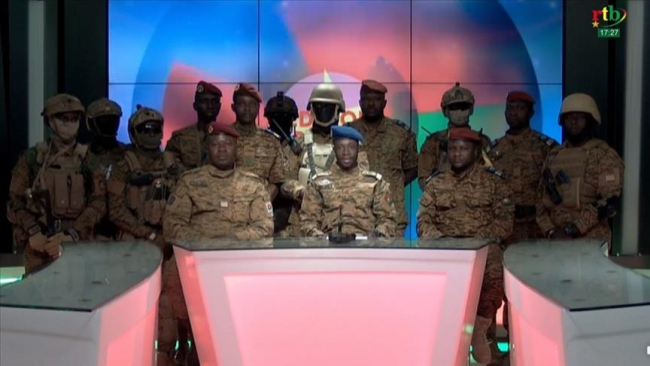 23 ocakta darbeyle iş başına gelen Yarbay Paul-Henri Sandaogo Damiba. Fotoğraf: AA