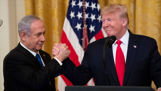 Dönemin İsrail Başbakanı Netanyahu ile ABD Başkanı Trump. Fotoğraf: AA