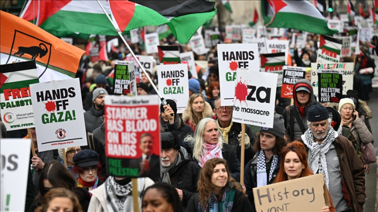Gazze soykırımı Avrupa'da halk nezdinde büyük tepkilere neden oldu. Fotoğraf: AA