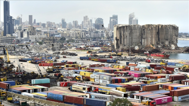 Patlamanın ardından Beyrut Limanı. Fotoğraf: AA
