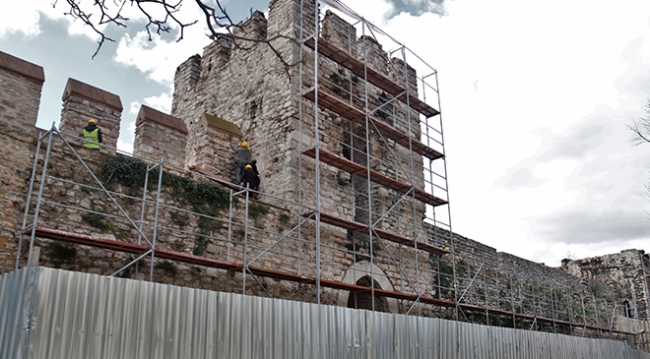 Topkapı Sarayı'ndaki restorasyon çalışmaları havadan görüntülendi