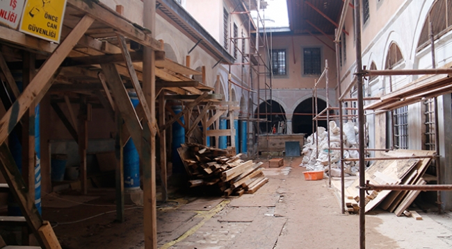 Topkapı Sarayı'ndaki restorasyon çalışmaları havadan görüntülendi