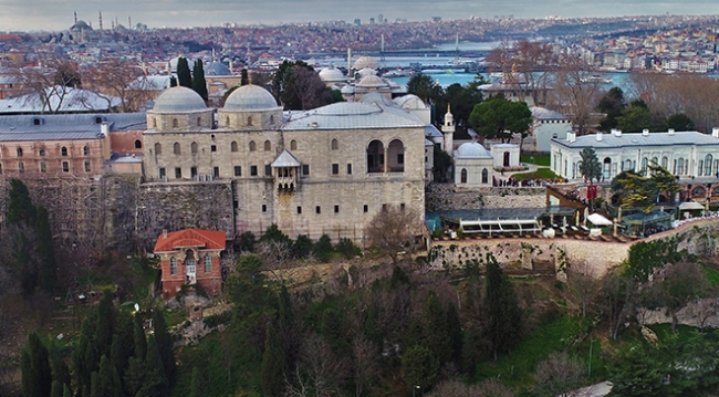 Topkapı Sarayı'ndaki restorasyon çalışmaları havadan görüntülendi