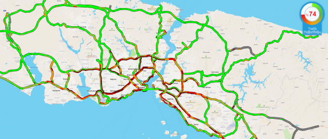 İstanbul'da kısıtlama öncesi trafik yoğunluğu