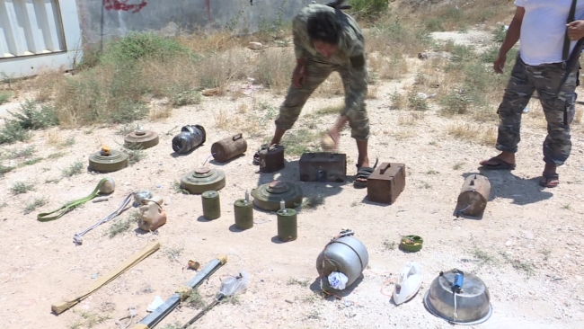 Afrin’de YPG/PKK’ya ait cephanelik bulundu