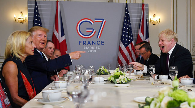 ABD Başkanı Trump ve İngiltere Başbakanı Johnson, geçen ay G7 zirvesinde buluştu. Fotoğraf: Getty