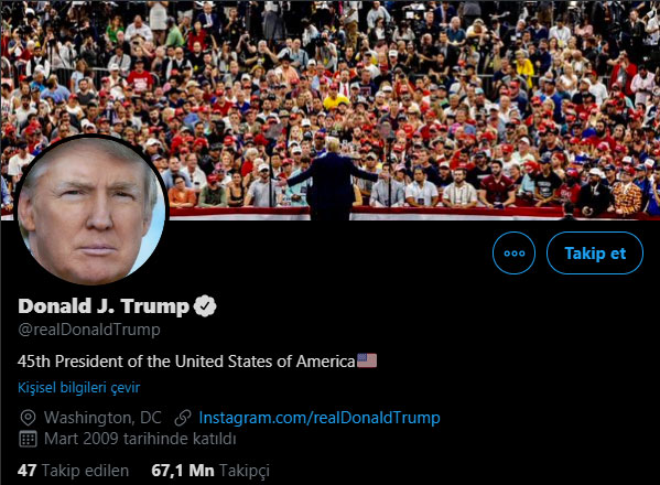 Trump, Twitter’da rakip tanımıyor