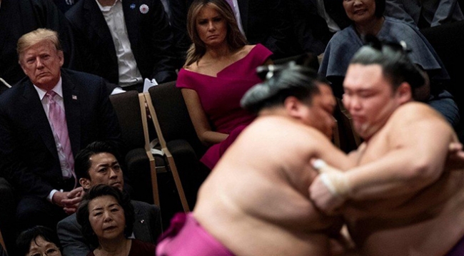 Trump'tan Japonya'da golf ve sumo diplomasisi