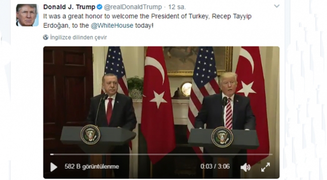 Cumhurbaşkanı Erdoğan ve Trump'tan karşılıklı tweet