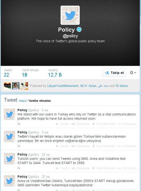 Twitter'dan Türkiye açıklaması