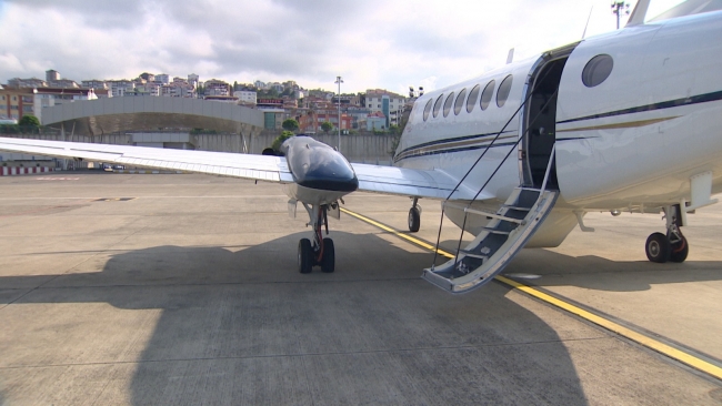 Emniyetin gökyüzündeki gözü Araklı'daki arama çalışmalarına katıldı