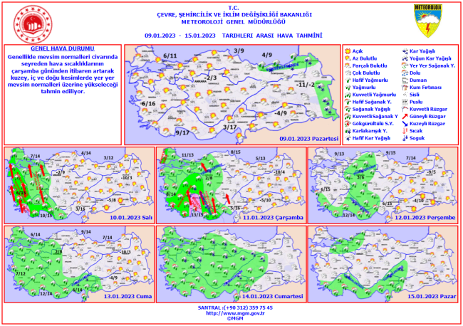 Kuvvetli yağış ve rüzgara dikkat