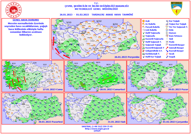 Türkiye yağışlı sistemin etkisine girecek