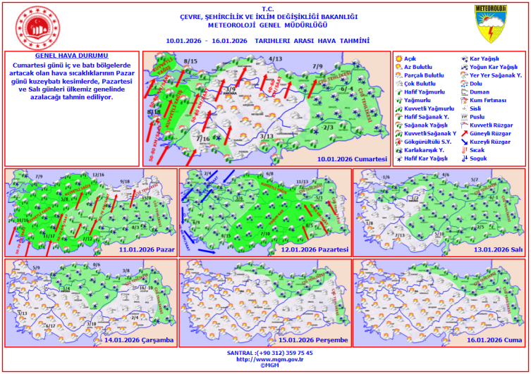 48 il için sarı uyarı: Çığ, fırtına, sağanak ve kar yağışına dikkat