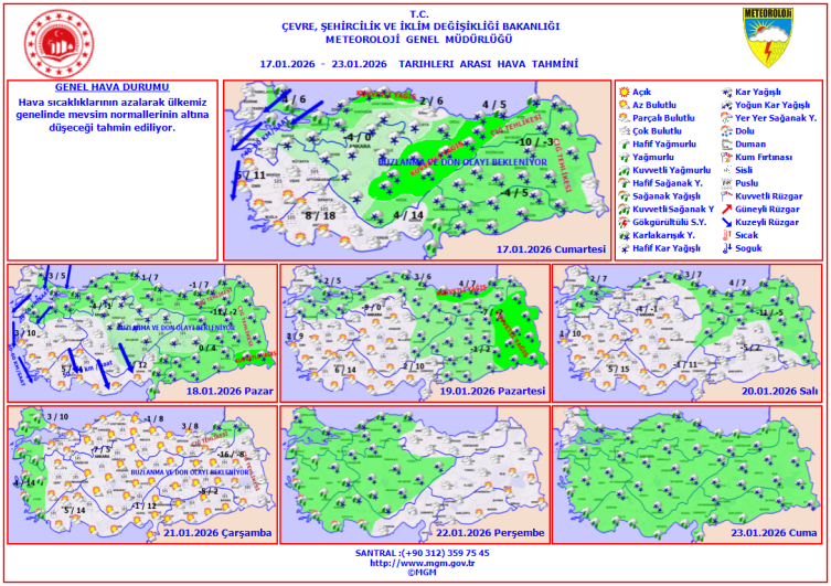 Hafta sonu için kar ve soğuk uyarısı