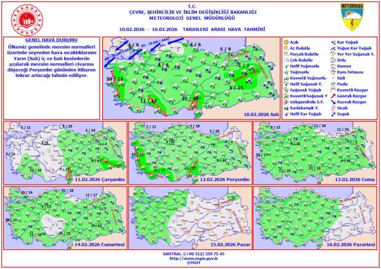 Yurt genelinde hava sıcaklığı artacak