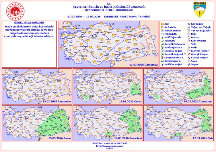 Yurt genelinde hava: Doğu'da soğuk, Batı'da bahar havası