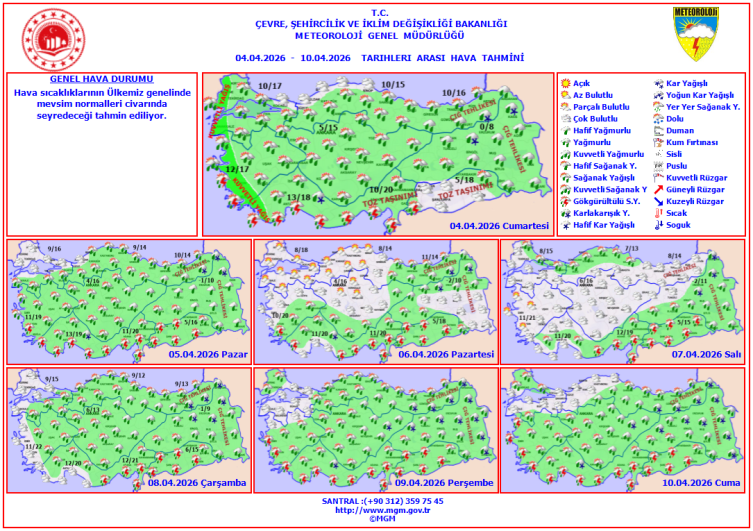 Hafta sonu yağışlı sistem etkisini sürdürecek