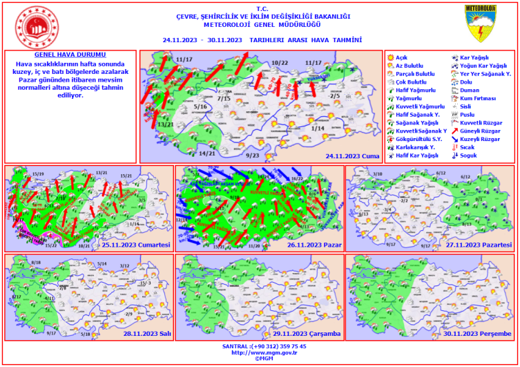 64 il için "turuncu" ve "sarı" uyarı: Kuvvetli yağış, kar ve fırtınaya dikkat