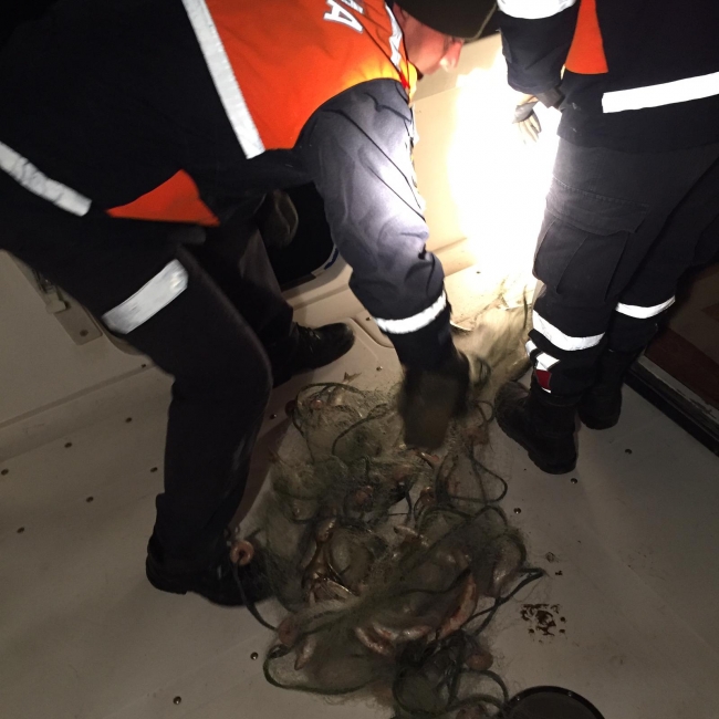 Van'da kaçak avlanan 250 kilogram inci kefali ele geçirildi