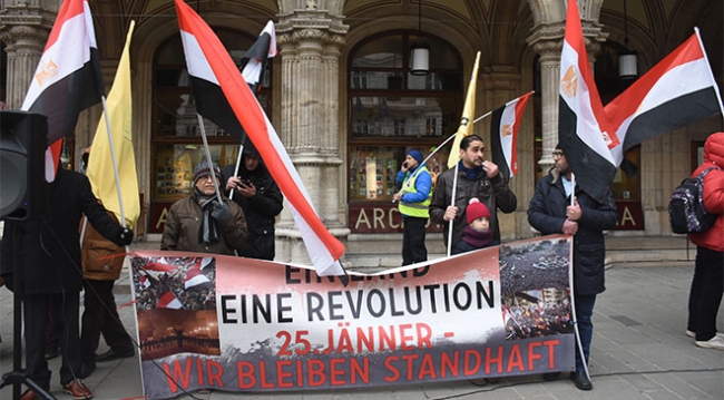 Viyana’da Mısır Cumhurbaşkanı Sisi karşıtı protesto