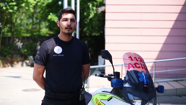 Motosikletli ambulansların "Altın dakikası"