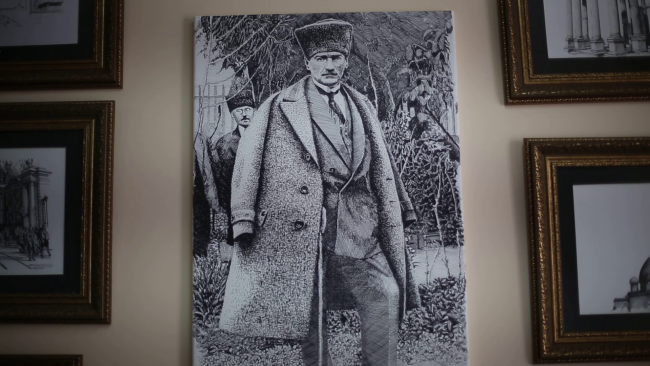 Gravürle tarihi yapılara saygı duruşu