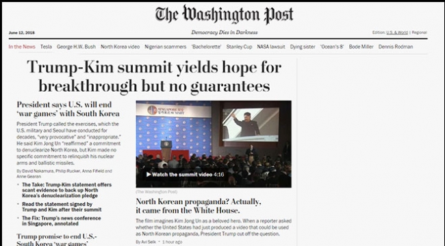 ABD medyası Trump-Kim uzlaşmasına 'temkinli'