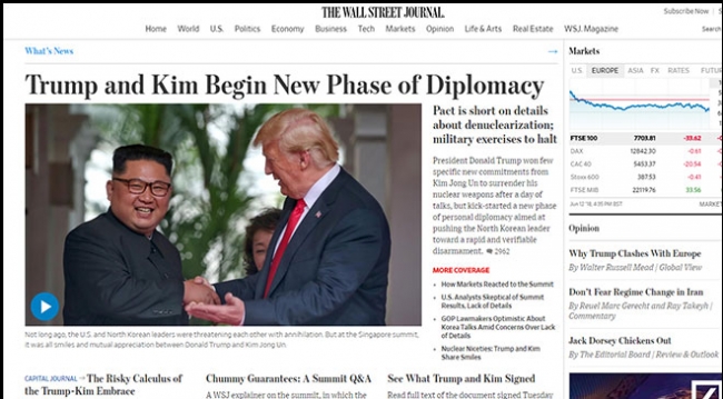 ABD medyası Trump-Kim uzlaşmasına 'temkinli'