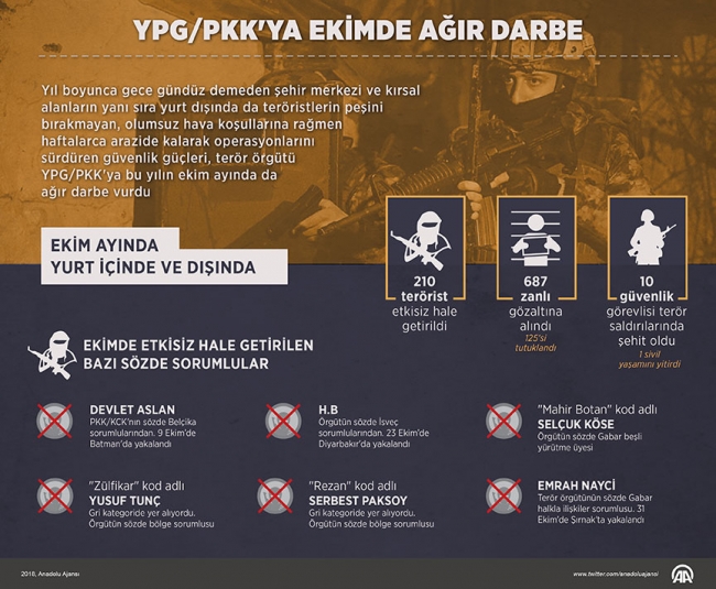 YPG/PKK'ya ekimde ağır darbe