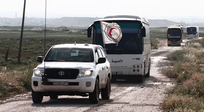 Yermük'ten ÖSO mensuplarını taşıyan ilk konvoy yola çıktı