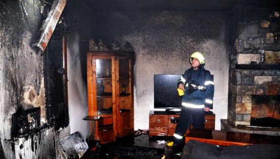 Bodrum'da villada yangın