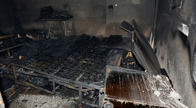 Gümüşhane’de öğrenci evi kül oldu