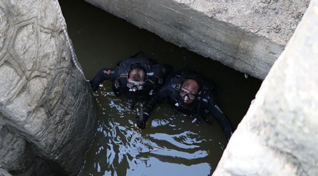 Kanalda mahsur kalan karabataklar kurtarıldı