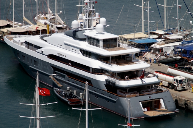 140 milyon dolar değerindeki süper lüks yat Fethiye'de