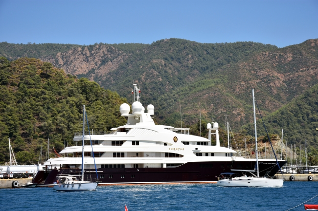 Ürdün Kralı'nın lüks yatı Marmaris'te göz kamaştırdı