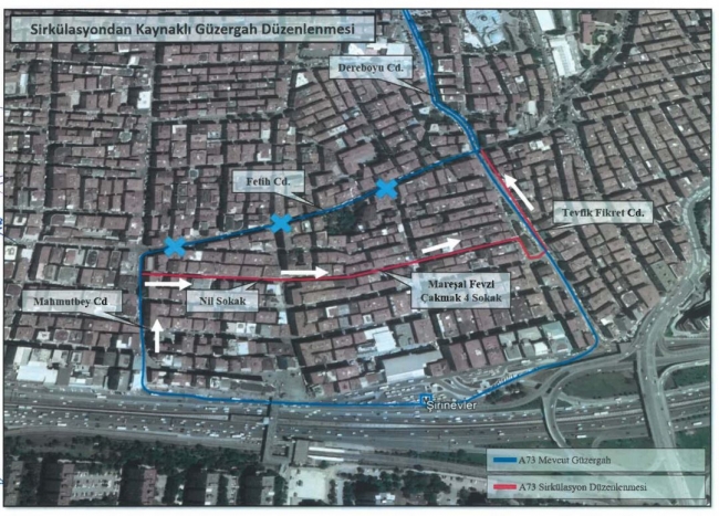 İstanbul Şirinevler'de trafiği rahatlatacak yeni düzenleme
